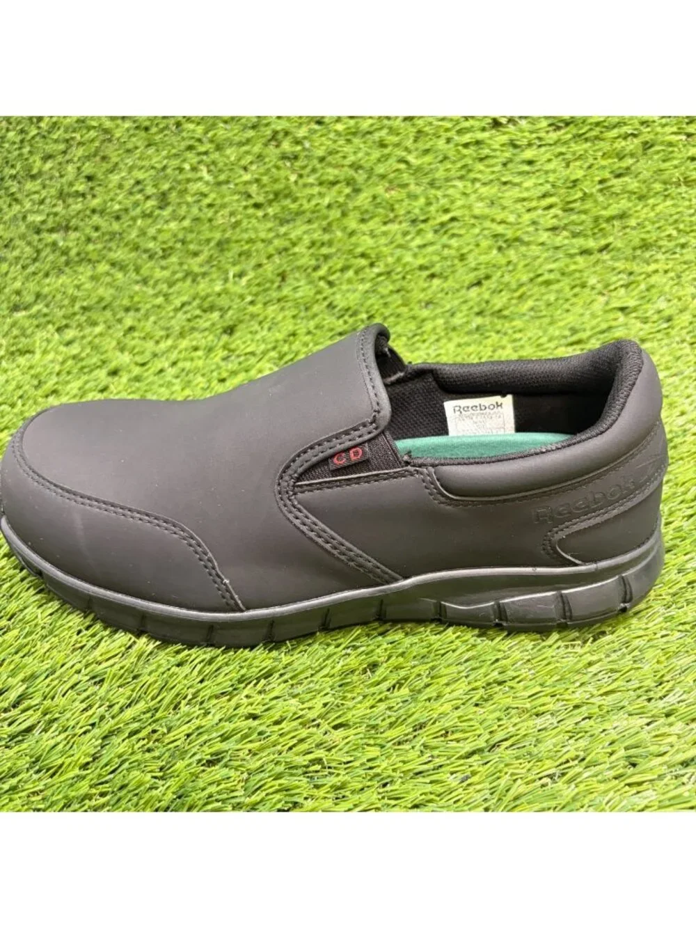 Reebok Sublite Cushion Womens Size 9.5D Black Composite Toe Safety Work Shoes